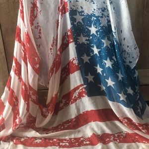 American flag scarf/cardigan thing